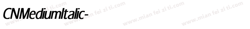 CN MediumItalic字体转换
